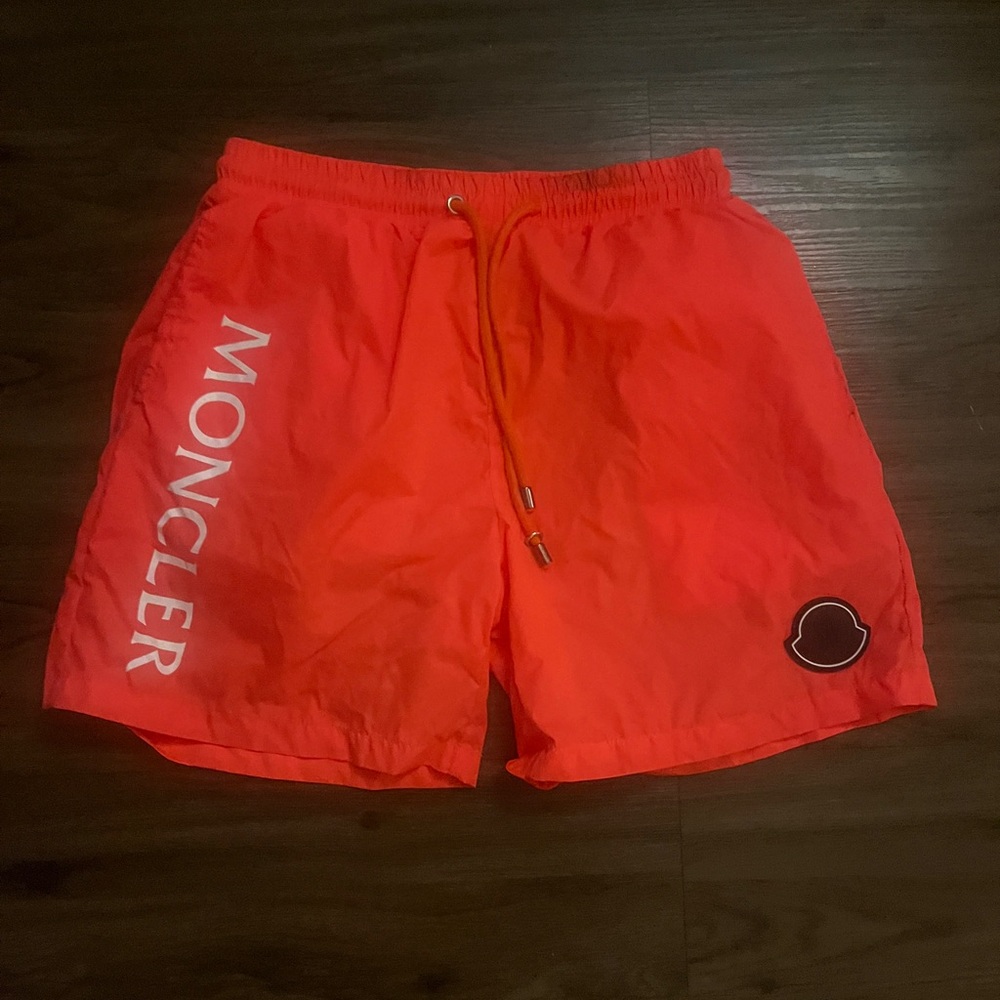 Moncler Bright Red Swim Trunks